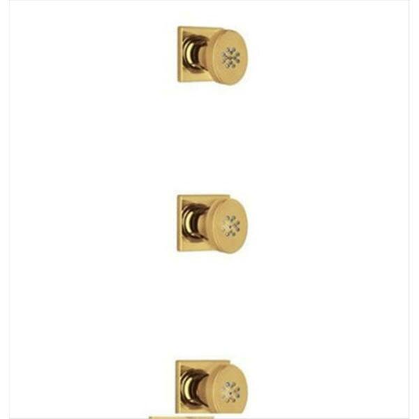 Latoscana Lady 3 Piece Thermostatic Shower Body Spray In Satin Gold, 3Pk 89OK721